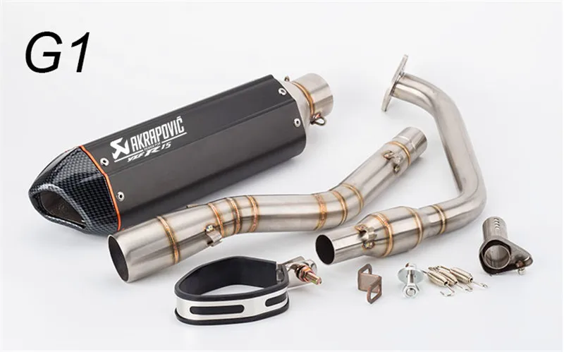 Выхлопная труба мотоцикла Akrapovic модифицированная для R15V2 YZF-R15V3 передняя часть катализатора передняя половина заднего давления глушитель