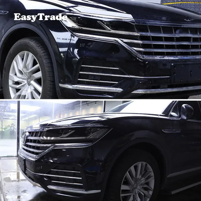 For Volkswagen VW Touareg 2019 2020 TPU Transparent Black Film Car Headlight Protective Film Anti-scratch Sticker Car Styling