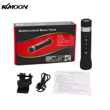 

Outdoor Wireless BT Speaker Portable Bicycle Speaker with LED Flashlight Microphone Music Torch for Biking Travel
