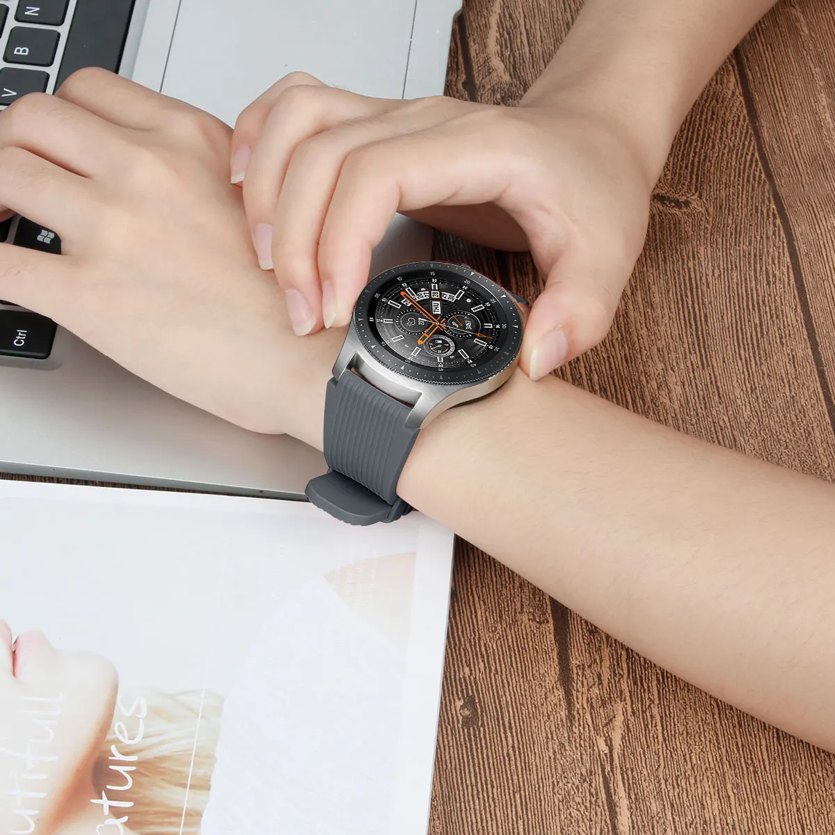 46 мм силиконовый ремешок для часов samsung Galaxy Watch спортивный браслет ремешок для samsung браслет для умных часов мода