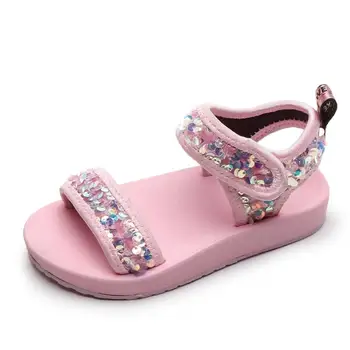 

Children Sandals Light 2020 Summer Boys Beach Shoes Girls Fashion Sandal With Sequin Soft Bottom Toddler Kids Sandalias