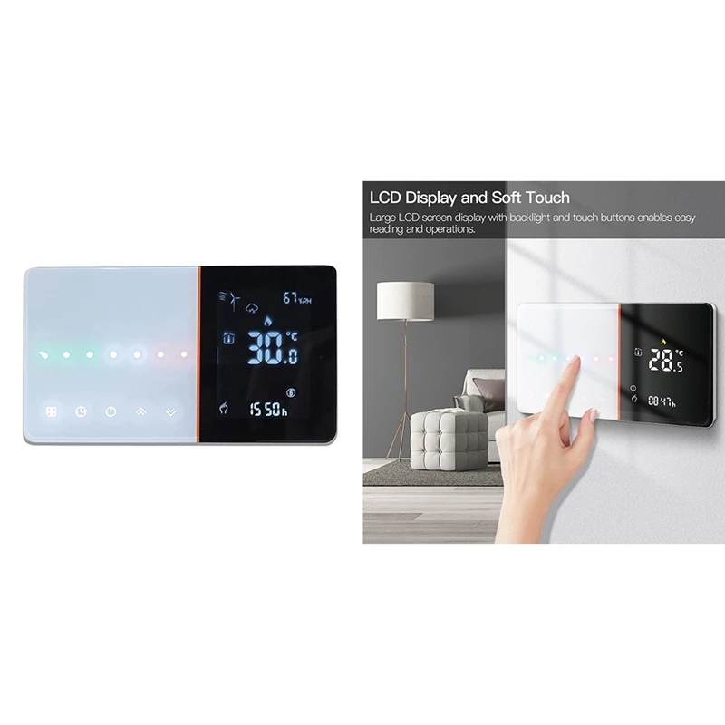 Wifi Tuya Heating Thermostat Temperature Controller Hand Sliding For Weather Station APP Control | Обустройство дома