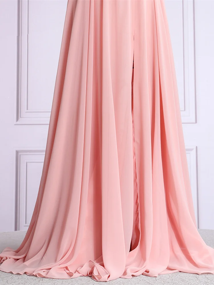 It's Yiiya Evening Dress Elegant Sling Embroidery Lace Party Dresses O005 Sleeveless Zipper Long Plus Size robe de soiree