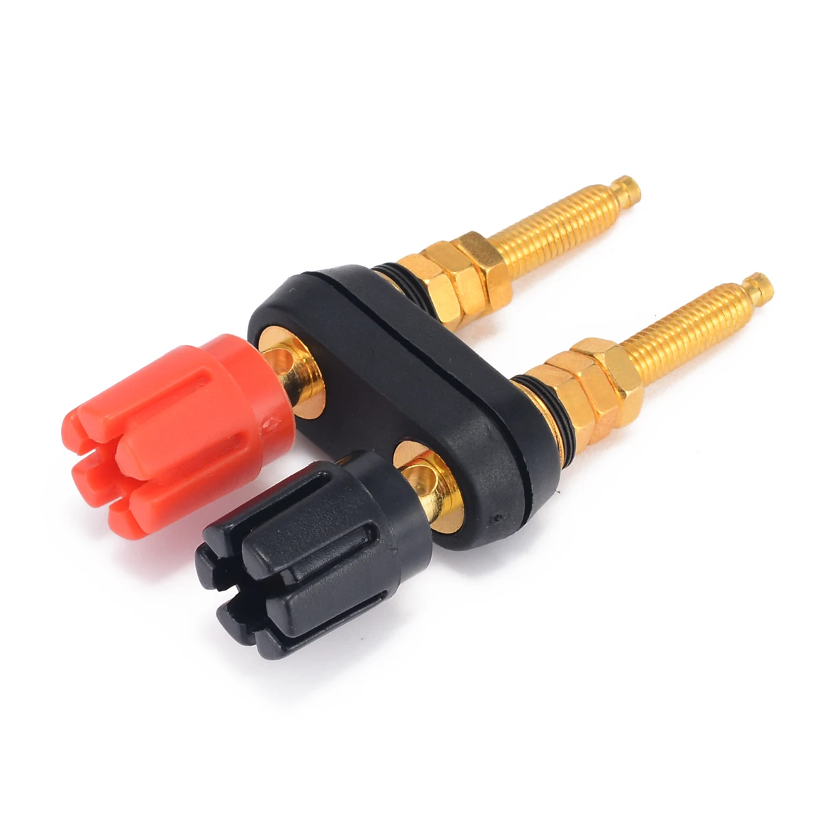 Dual 2-way Banana Plug Jack Long Binding Post Speaker Amplifier Terminal