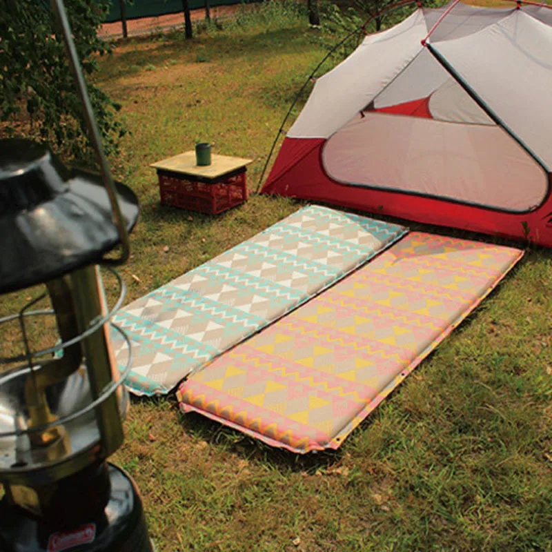 Automatic Mattress Cushion Sleeping Bag Mat Moisture Proof Camping Mat With Pillow Sleeping Pad Tent Camping Hiking Mat Blanket