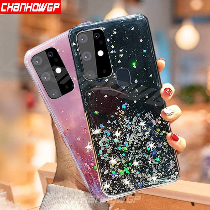 Glitter Soft Case For Samsung Galaxy A21S A51 A71 A01 A11 A21 A31 A41 A81 A91 A50 A70 A30 A40 A90 A20 A10 S S10 S20 S8 S9 Cover | Мобильные