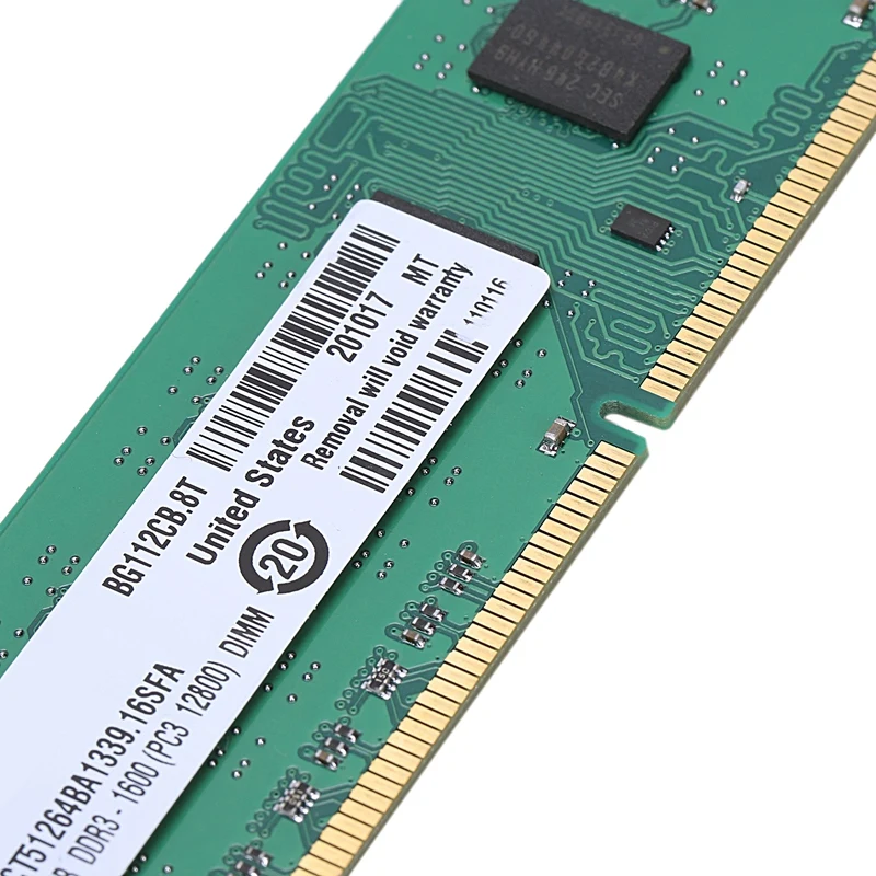  DDR3 4GB Memory Ram PC3-12800 1.5V 1600Mhz 240 Pin Desktop Memory DIMM Unbuffered and Non-ECC for D