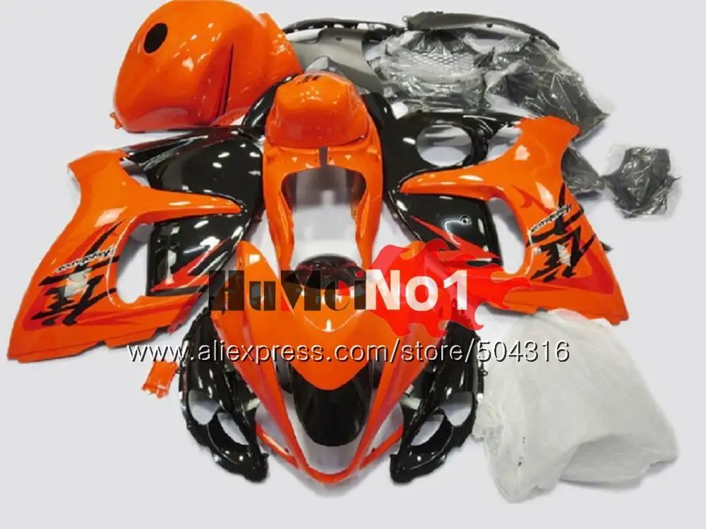Инъекции для SUZUKI Hayabusa GSXR 1300 2008 2009 10 11 12 29MC. 233 GSXR-1300 GSXR1300 08 09 2010 2011 2012 черный пламя обтекатель - Цвет: No. 11 Orange
