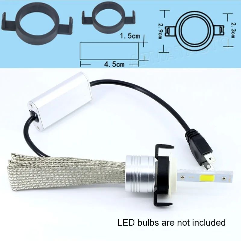 H7 LED Bulb socket Clip Retainer Adapter Holder Headlight Bulb Base 2Pcs For Ford Mondeo For Peugeot 508 2008 3008 Citroen led headlight,headlight holder,led lamp bulb,led lamp bulb base,light bulb socket,light holder,socket connector plug adapter,headlight spring clips