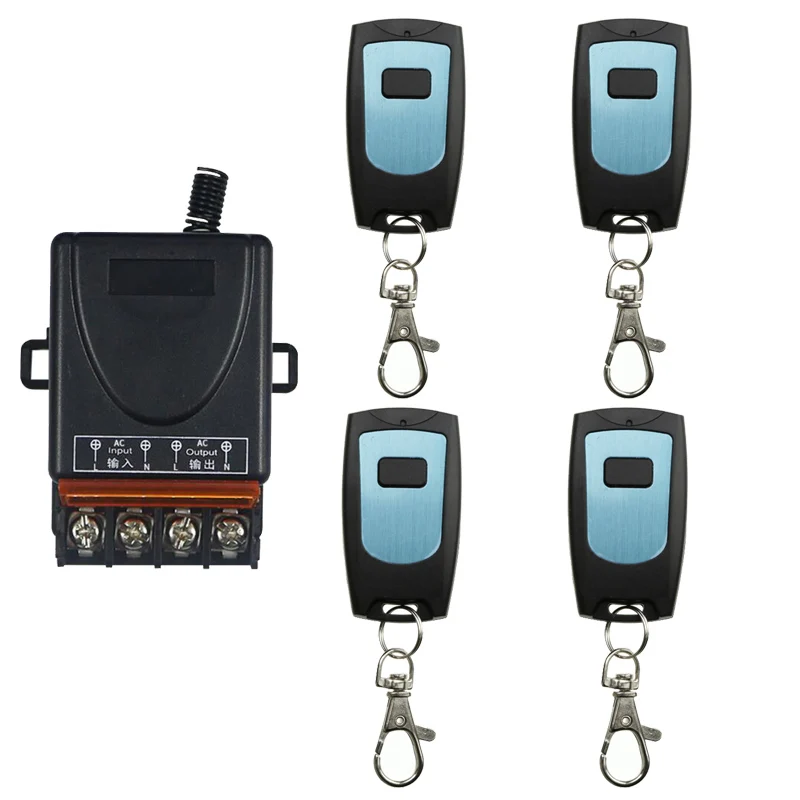 

AC 110V 220 V 1CH 1CH Radio Controller RF Wireless 30A Relay Remote Control Switch 315 MHZ 433 MHZ Transmitter+ Receiver