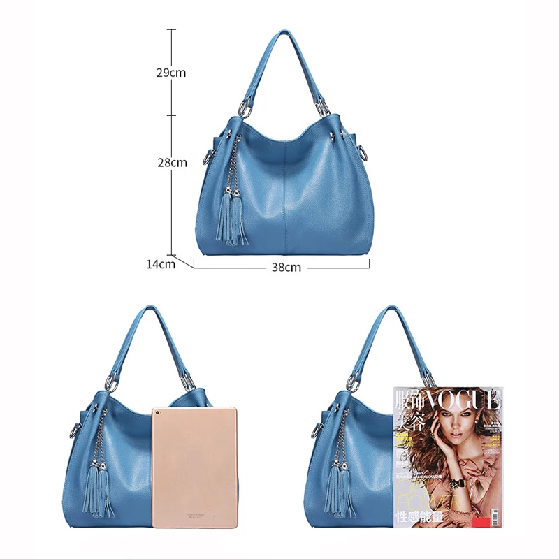 Модная женская сумка из натуральной кожи дамская мессенджер на плечо с кисточкой