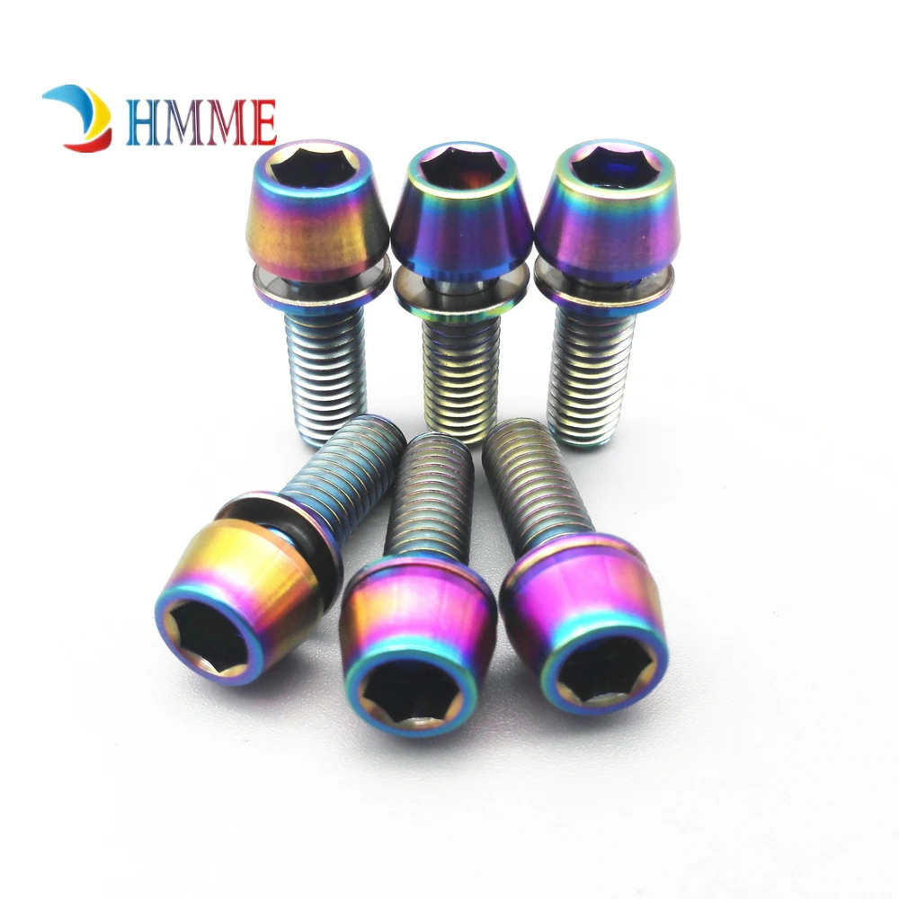 Titanium bolts M6x16 18 20 Brake Allen head cone washer Multiple color  (14)