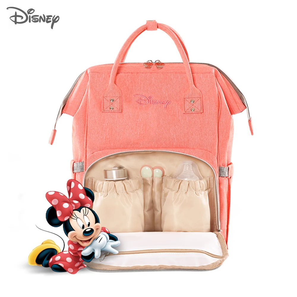 Сумка для подгузников disney, рюкзак для мамы, USB, подогрев бутылочек, детская сумка, для мамы, для мам, для мам, подгузник, рюкзак для коляски, мокрая сумка, Микки Маус
