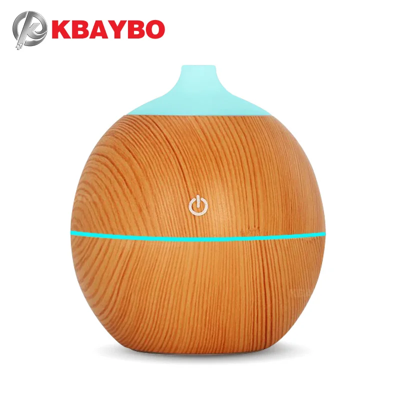 Ароматический эфирный масляный диффузор KBAYBO 130 мл USB зернистость под дерево