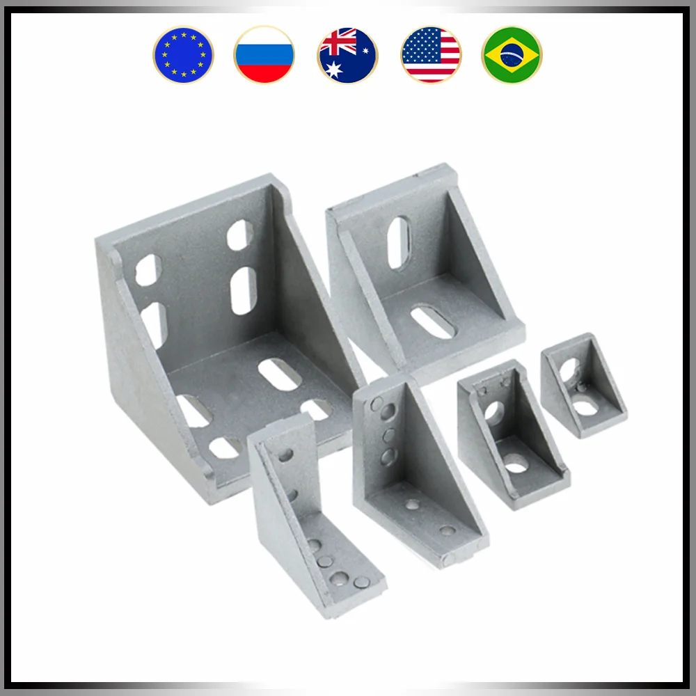 2020 3030 3060 4040 4545 4080 6060 8080 Staffa Angolare Profilo In Alluminio Connettore Router Di Cnc Estrusione Di Alluminio 2040 3060 6060