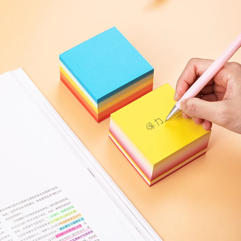 

Deli 21713 Large Capacity Note Paper 400 Colored Paper Convenient Simple Creative Paper Folding Paper Flat Notebook