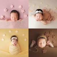 5Pcs Newborn Photography Props Baby Wool Felt Stars Decorations Infant Photo Shooting Accessories 3