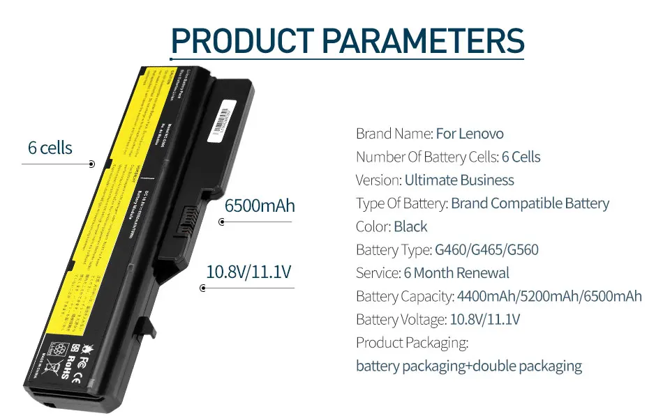 10,8 В 6Cell ноутбук Батарея для lenovo 121001071 121001096 57Y6454 LO9S6Y02 L09C6Y02 L09M6Y02 L09S6Y02 L10P6Y22 LO9L6Y02 b570e