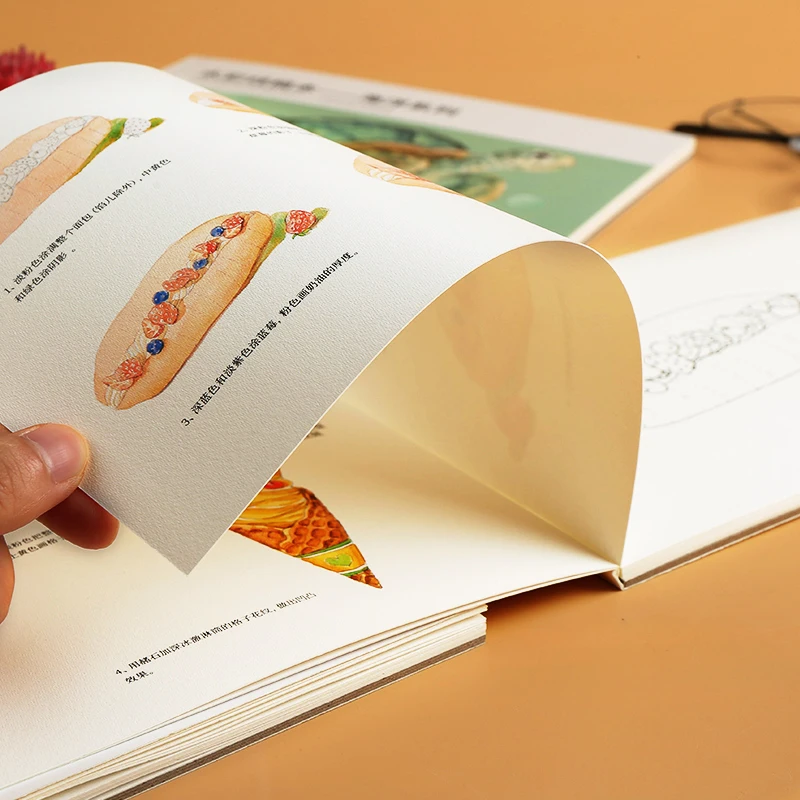 10Pcs Watercolor Paper 300g Cotton Beginner Painting Coloring Book Pen light color Adult Illustration Drawing Gifts Art Supplies