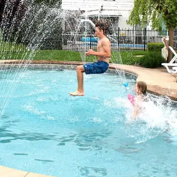 

Pool Fountain Adjustable Efficient Waterfall Fountain Flower Shape Water Spay Decoration Accessories