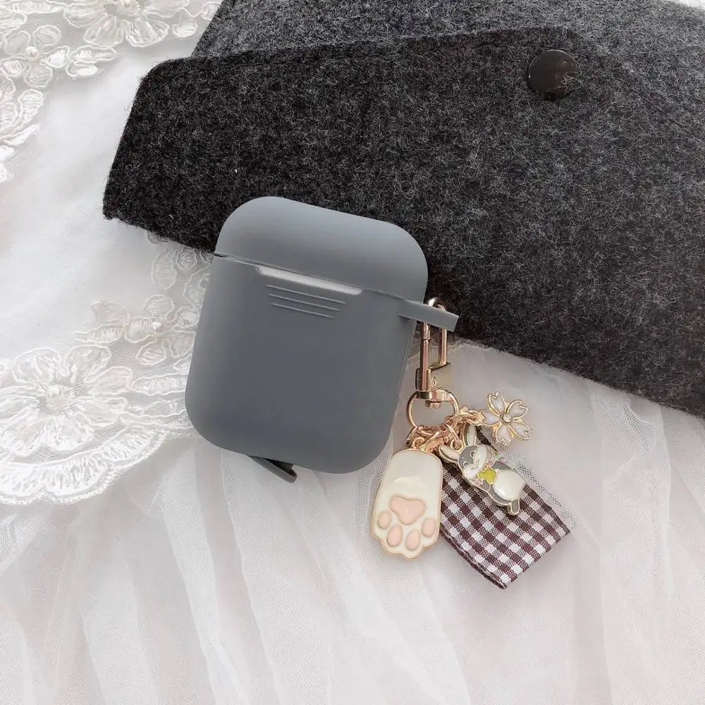 Чехол для AirPods Pro, роскошный чехол с кольцом для ключей, чехол для ключей с сердечком, мультяшный брелок для Air pods 2, силиконовый беспроводной чехол для наушников - Цвет: A9