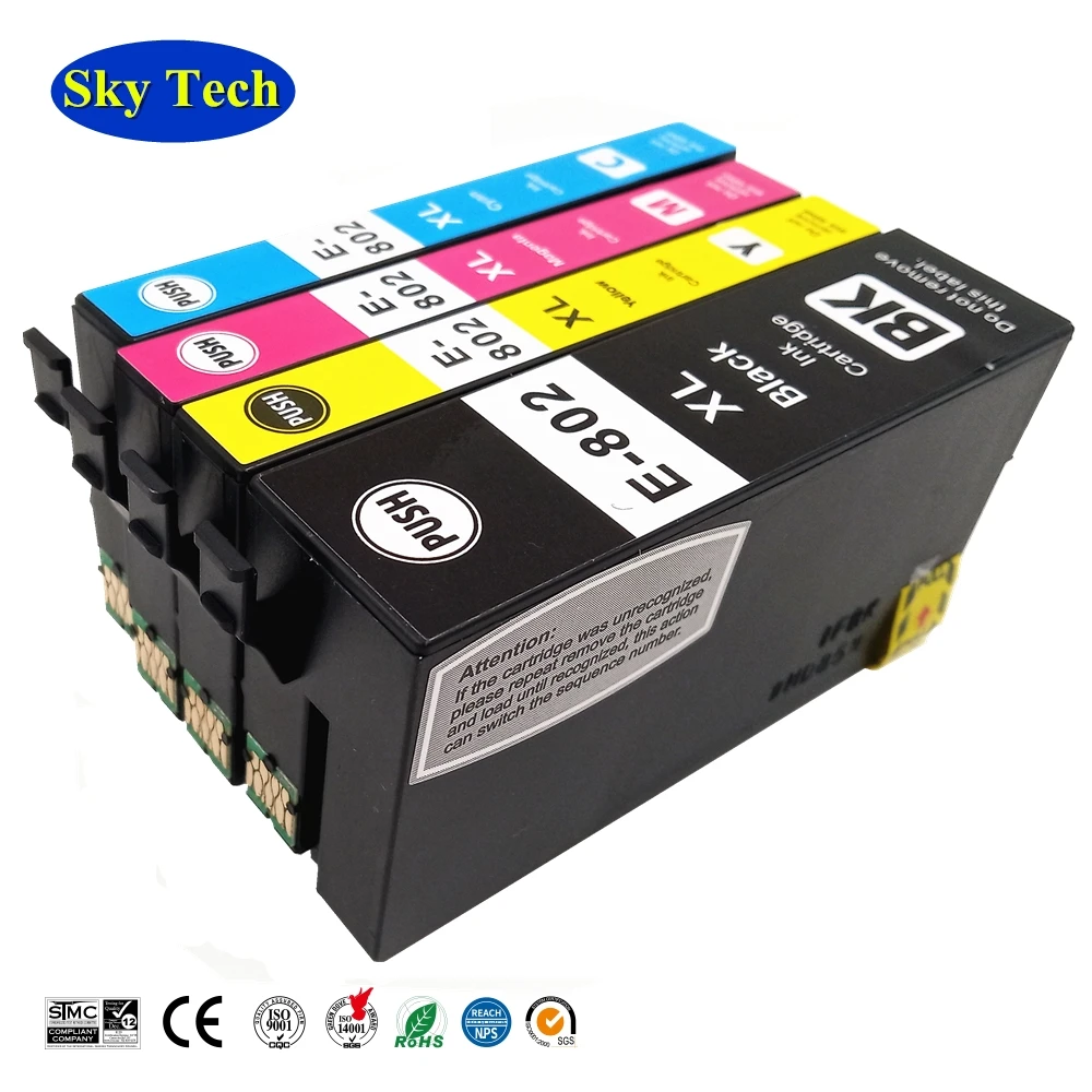 Качество совместимый чернильный картридж для принтера Epson 802XL T802XL, для сотрудников WF-4720 WF-4730 WF-4734 WF-4740 WF-4745