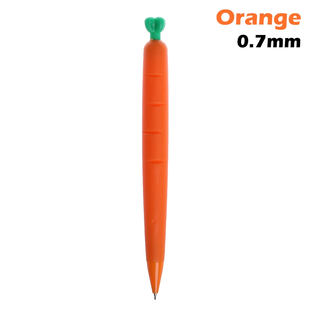 1 шт. 0,5/0,7 мм Симпатичные Морковь кактус кукурузы формы механические карандаши Пластик гидравлическая пресс-ручка для школы офиса письменные принадлежности Канцтовары - Цвет: Orange 1