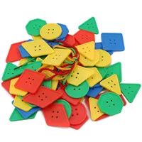 Горячие игрушки для детей резьбовые пуговицы Обучающие пазлы Tangram логическая игра Дошкольное зрительно-Зрительная координация - Цвет: 777923