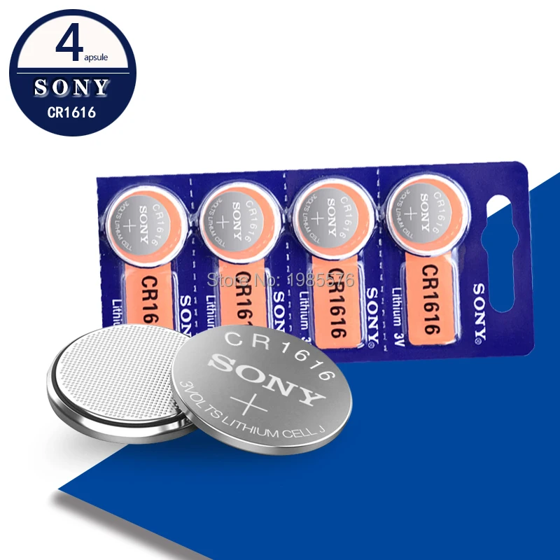 4 шт./лот CR1616 кнопочная ячейка монет батареи для Sony 100% Оригинал cr 1616 3V литиевая