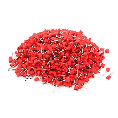 

1000pcs Electrical 2x22 AWG Twin Wire Insulated Ferrule Terminal TE0510