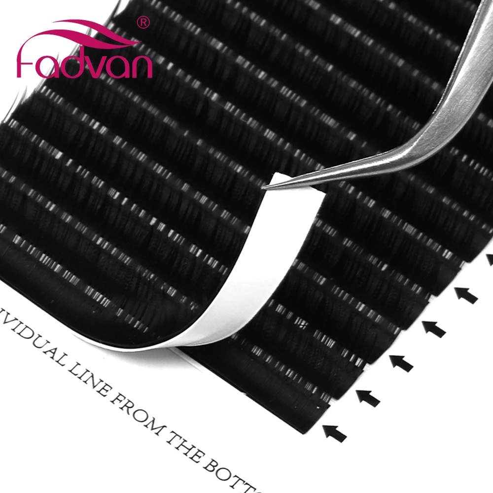 Fadvan Classic 16 Lines Faux Mink Natural Eyelash Extension C/CC/D/DD Curl Individual Makeup Lashes Extension Supplies