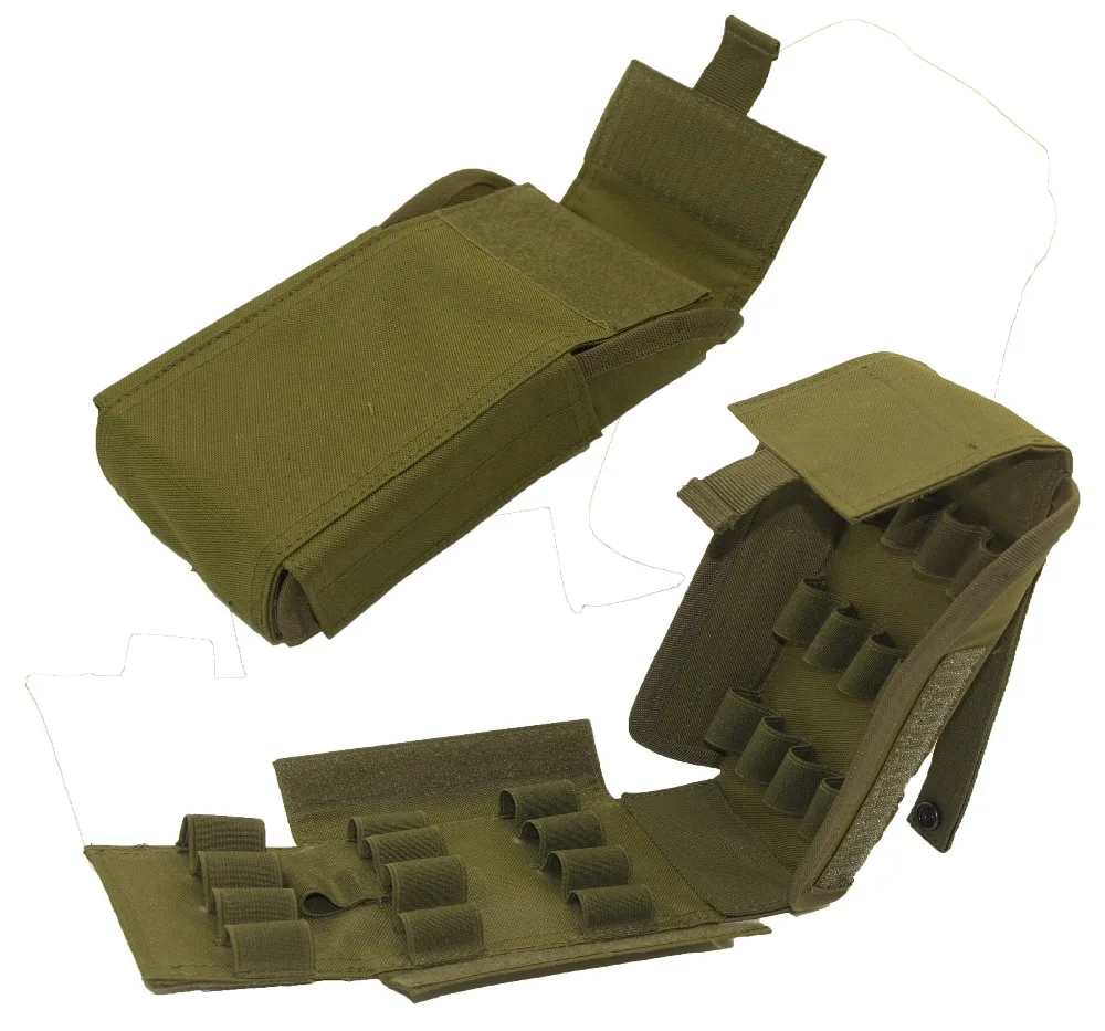 

Tactical Ammo Shells Shotgun Reload Magazine Pouch Army Molle 25 Round 12GA Gauge Hunting Ammo Mag Pouches Bag Airsoft Accessory
