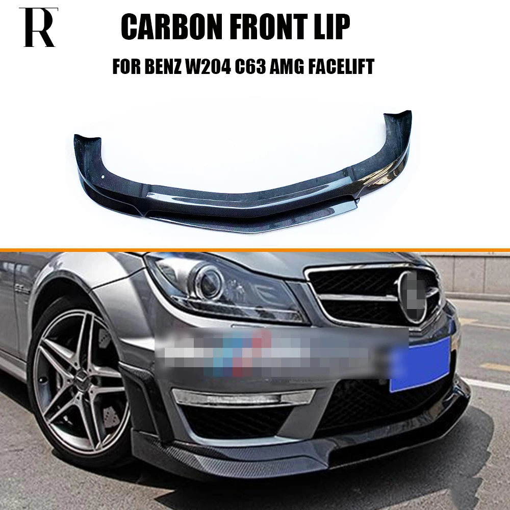 Передний спойлер W204 C63 RZA из углеродного волокна для Mercedes Benz бампер AMG Sedan & купе 2012