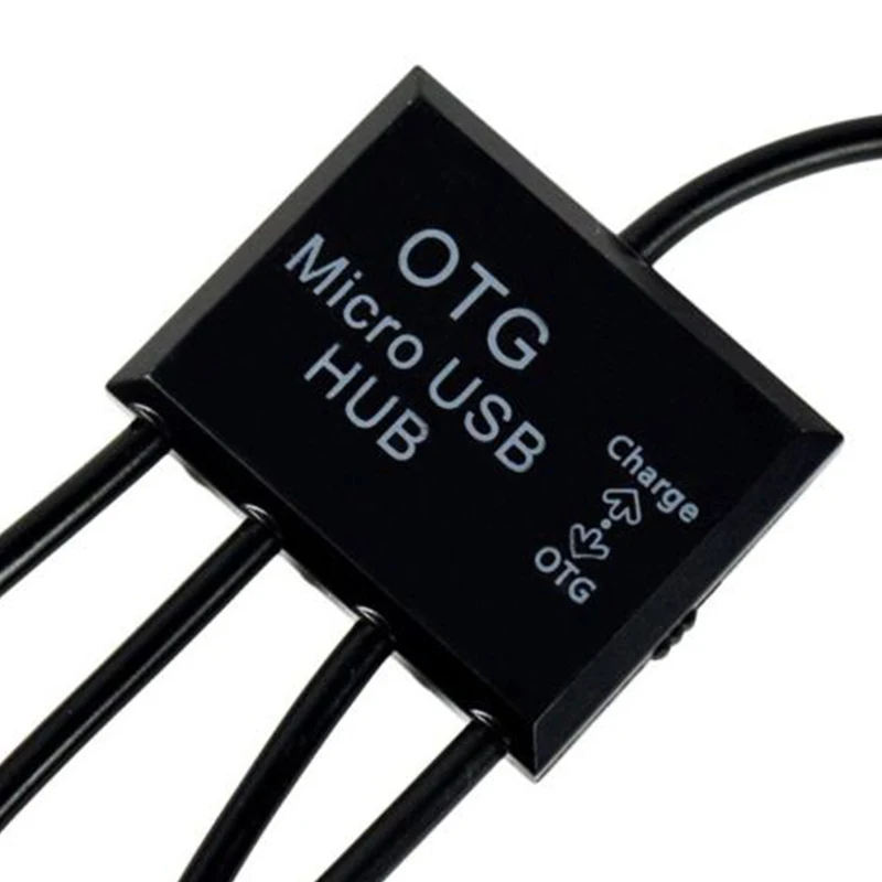 Черный 4 в 1 Micro USB концентратор мужчин и женщин три USB 2,0 хост OTG адаптер концентратор зарядный кабель Micro кабель для samsung планшета и т. Д