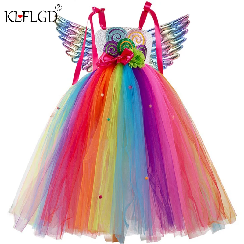 Длинное платье с блестками и цветочным принтом для девочек жаккардовое на одно