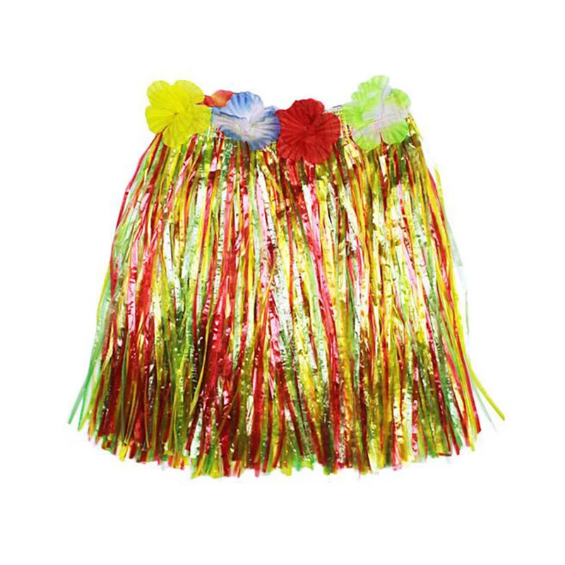 Модные детские юбки из пластика; Женская юбка для девочек; хула; травяной костюм; юбка с цветочным рисунком; вечерние платья для танцев на гавайском пляже