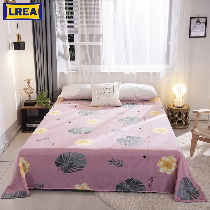 

LREA Romantic flowers coral fleece blanket плед for bedding or sofa travel be usd throw Autumn and the summer