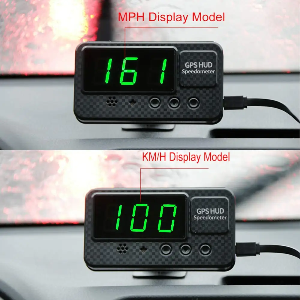 ELING Universal GPS Head Up Display Speedometer Odometer Digital Speed Display MPH Over Speed Alarm Clock C60 C60S