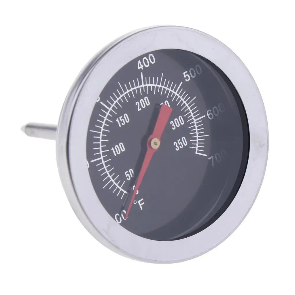BBQ Barbecue Charcoal Grill Thermometer Stainless Steel Cooking Temp Gauge