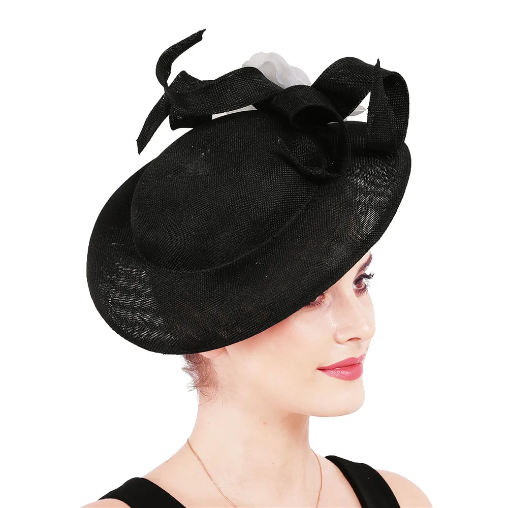 Большие шляпы millinery, вечерние шляпы-вуалетки Kenducky derby, королевские женские свадебные головные уборы с милыми цветочными аксессуарами, головной убор с петлями
