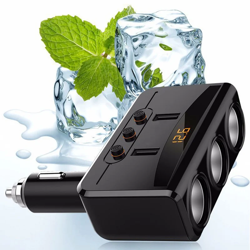 12 V-24 V Автомобильный Прикуриватель разъем светодиодный USB Зарядное устройство адаптер 3.1A 100W обнаружения для телефона MP3 DVR аксессуары