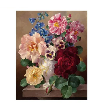 

Landscape Flowers Paint By Numbers Coloring Hand Painted Home Decor Kits Drawing Canvas DIY Oil Painting Pictures By Numbers