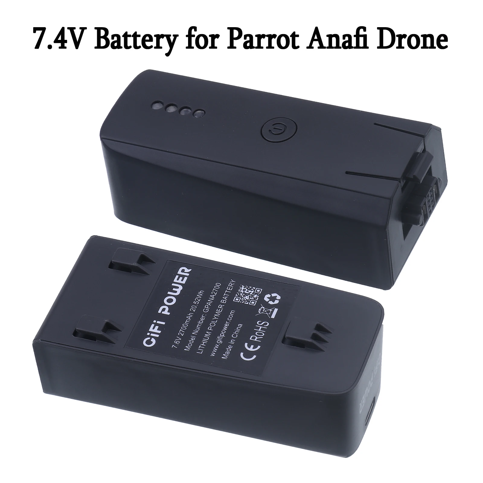 Batteria Al Litio 7.6V 2700Mah 20.52Wh Per Batteria Parrot Anafi Telecomando Di Alta Qualità Per Batteria Drone 7.6V