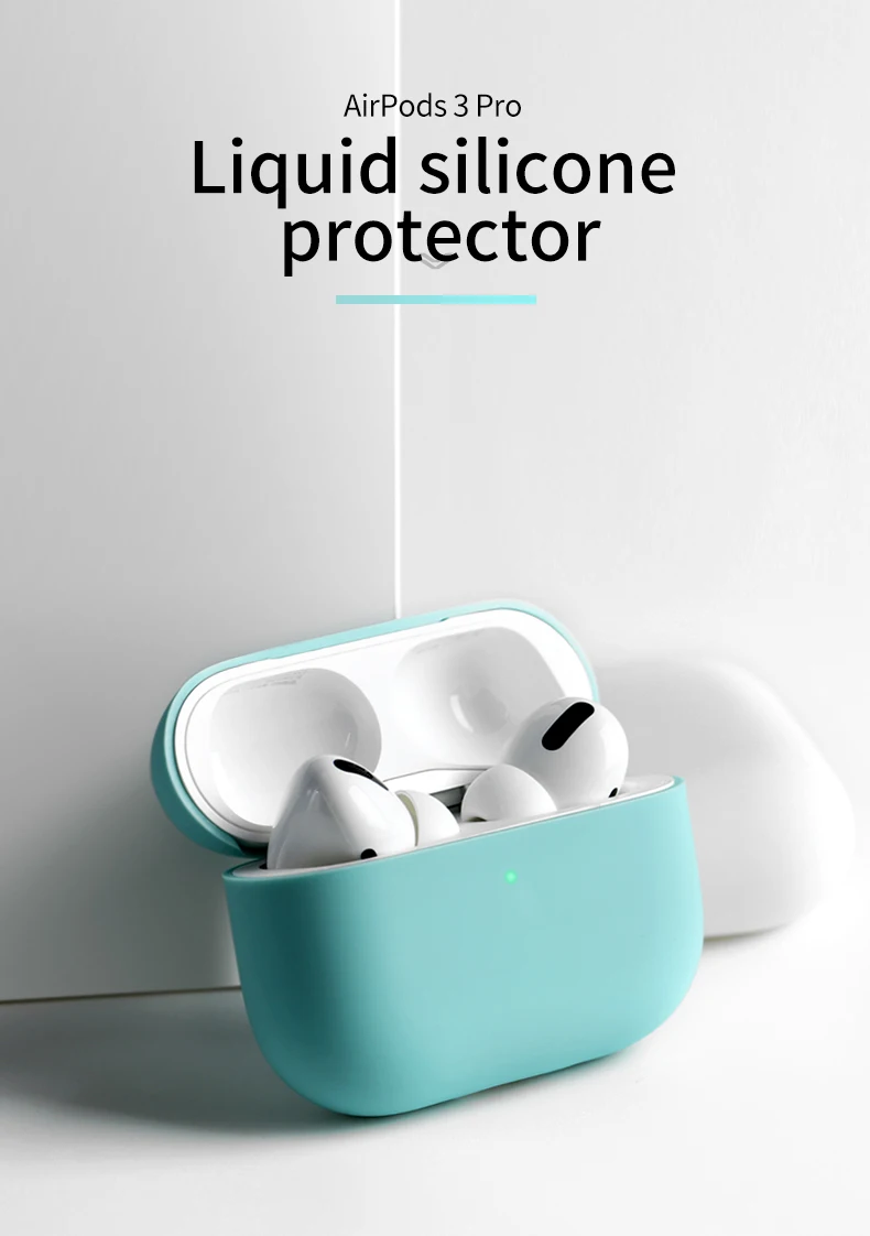 Для AirPods Pro силиконовый чехол для зарядки наушников Защитный чехол Беспроводная Крышка для наушников AirPods 3 Аксессуары