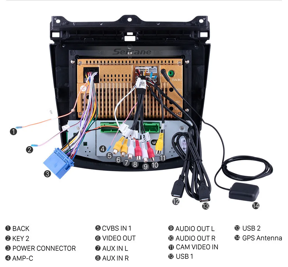 Perfect Seicane 2Din Android 8.1 10.1" GPS Car Radio Wifi Multimedia Player Head Unit For Honda Accord 7 2003 2004 2005 2006 2007 22