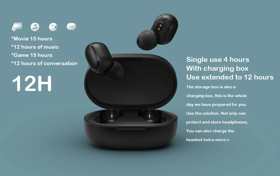 Xiaomi Redmi AirDots вкладыши Bluetooth 5,0 Зарядка Наушники Беспроводные бас стерео наушники с микрофоном Handsfree наушники AI управление