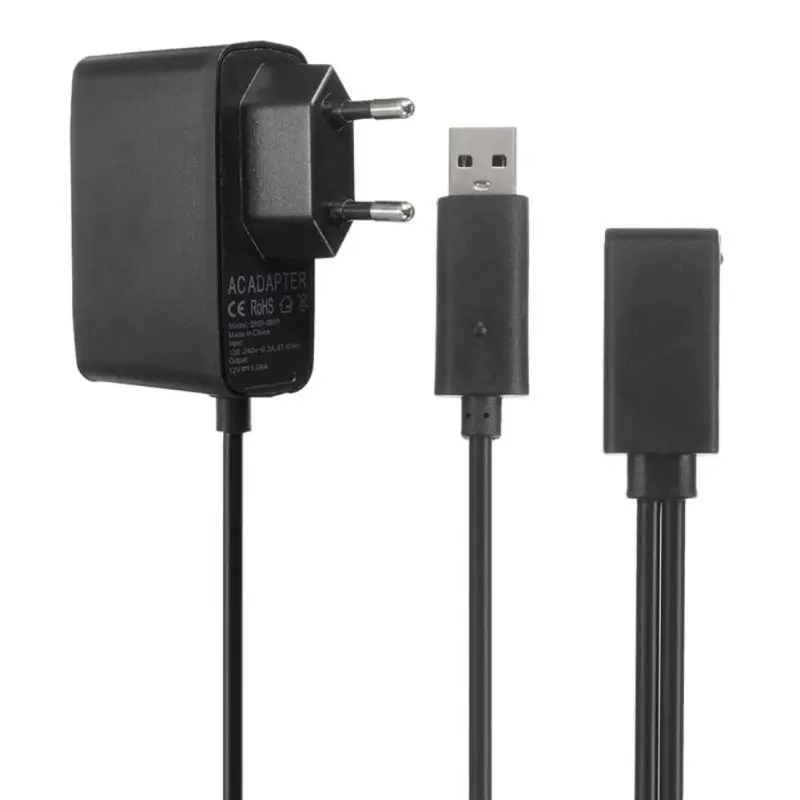 USB AC Шнур питания Проводной адаптер разъем usb зарядное устройство для XBOX360 Kinect кабель