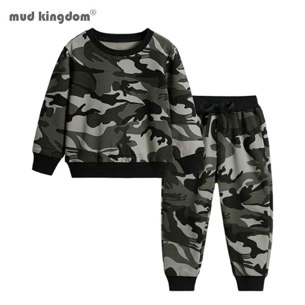 

Mudkingdom Boys Camo Jogger Sets Autumn Long Sleeve Sweatshirt Casual Children Clothing Set Boys Outfits