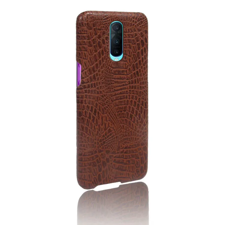 10pcs/lot Alligator Crocodile Skin Leather Back Phone Case For OPPO R15 Dream/Stand A3/IND X/R17 Pro/F9 F9PRO/A11 A7X/Realme 2