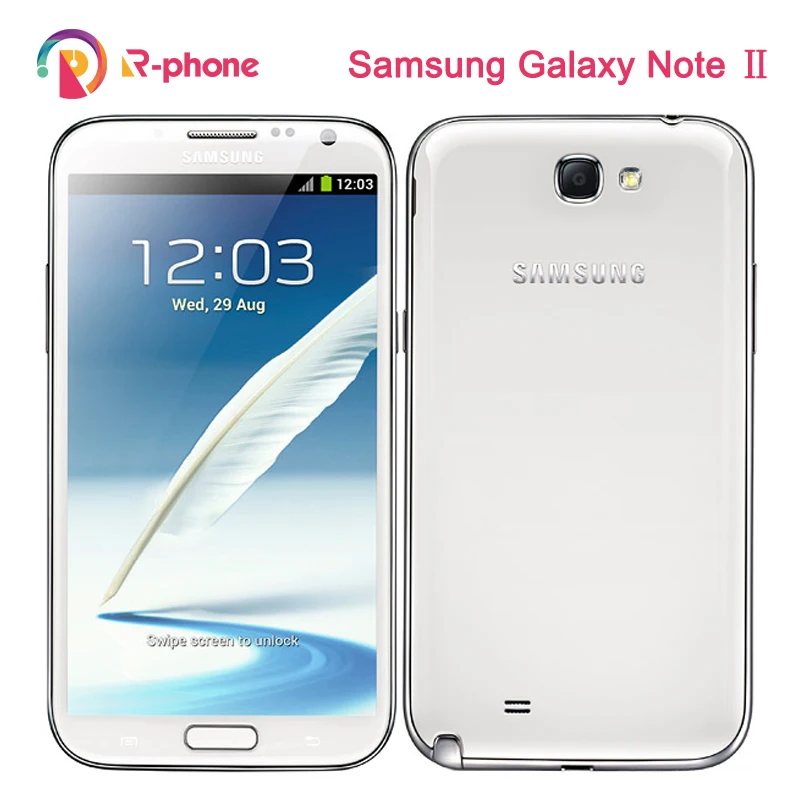Samsung-teléfono inteligente Galaxy Note II N7100, móvil renovado, cámara de 8MP, Quad-Core, GSM 3G, 5,5 , Note 2, teléfono Original libre